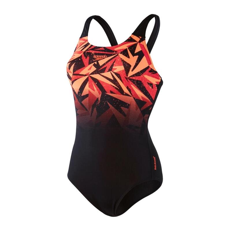 Speedo Hyperboom Placement Muscleback Black/ Lava Red/ Siren Red