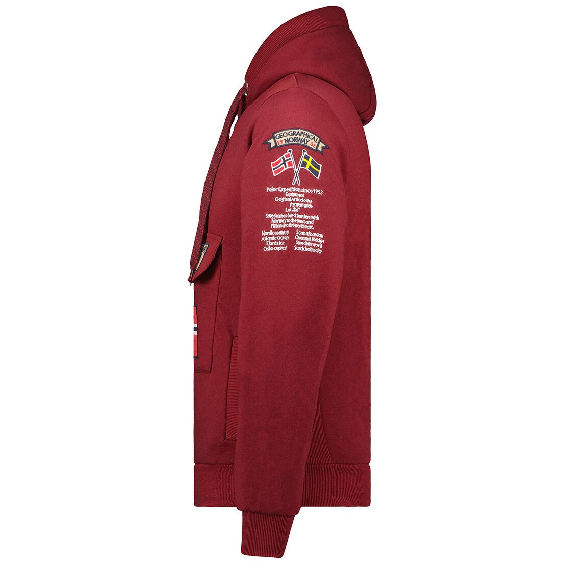 Sudadera de hombre Geographical Norway Gymclass Burdeos 5/5