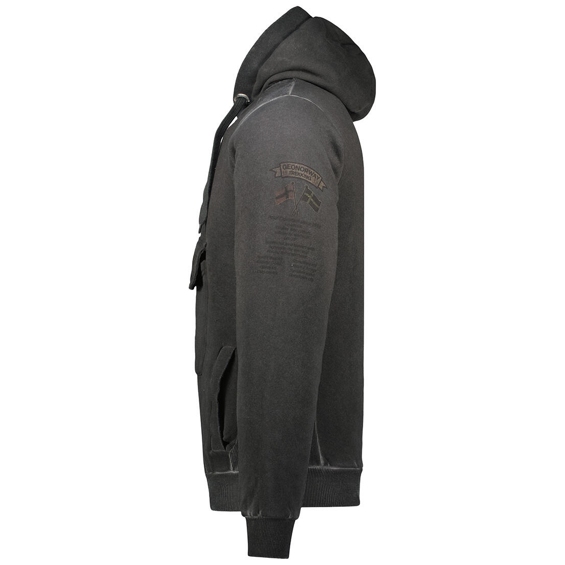 Sudadera de hombre Geographical Norway Gymclass Tie Dye Negro 4/4