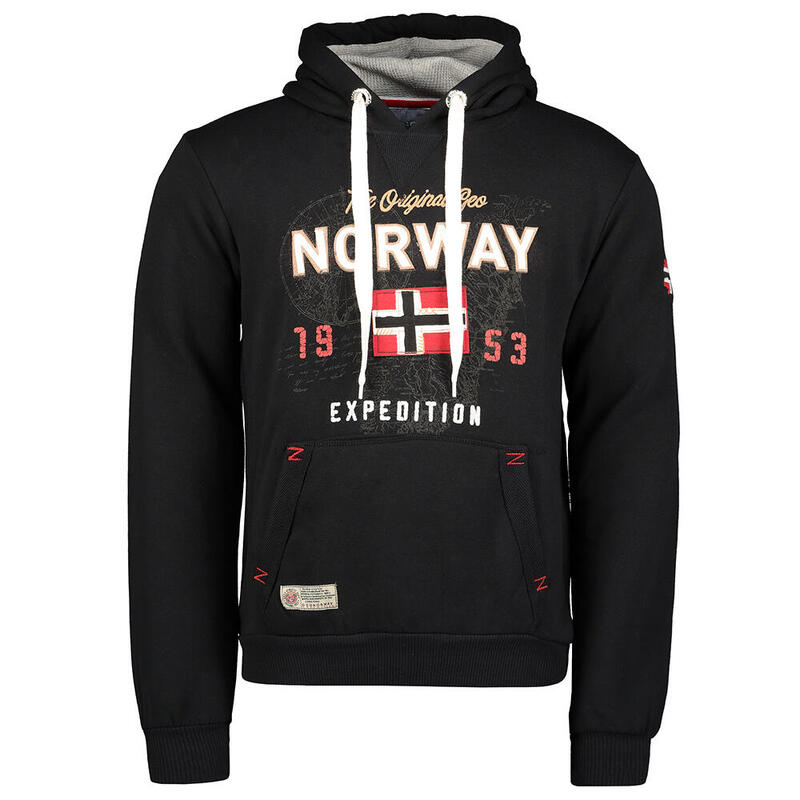 Sudadera para hombre Geographical Norway Guitre Negro