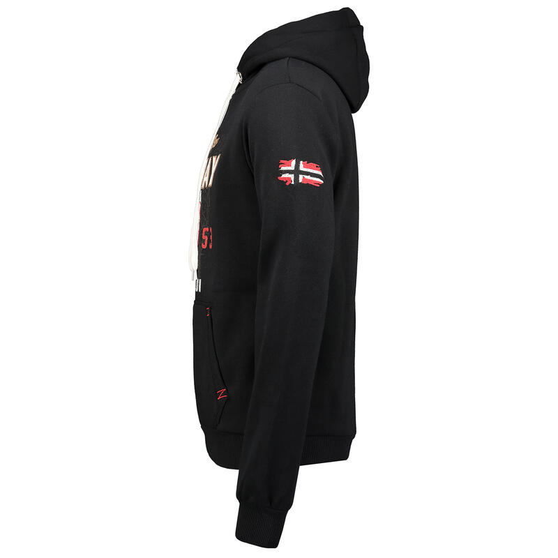 Sudadera para hombre Geographical Norway Guitre Negro