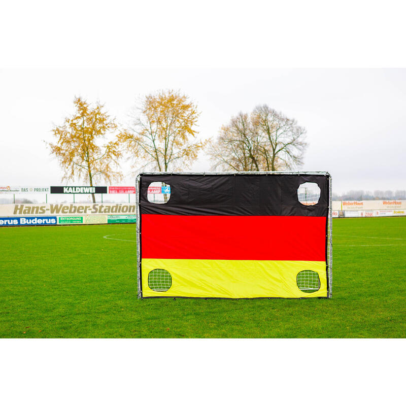 Portería de fútbol 1,8 x 1,2 m EDICIÓN NEGRA + muro de tiro Alemania