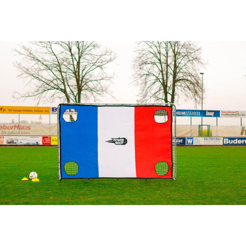 Bramka do piłki nożnej 1,8 x 1,2 m BLACK EDITION + Ścianka do strzelania Francja