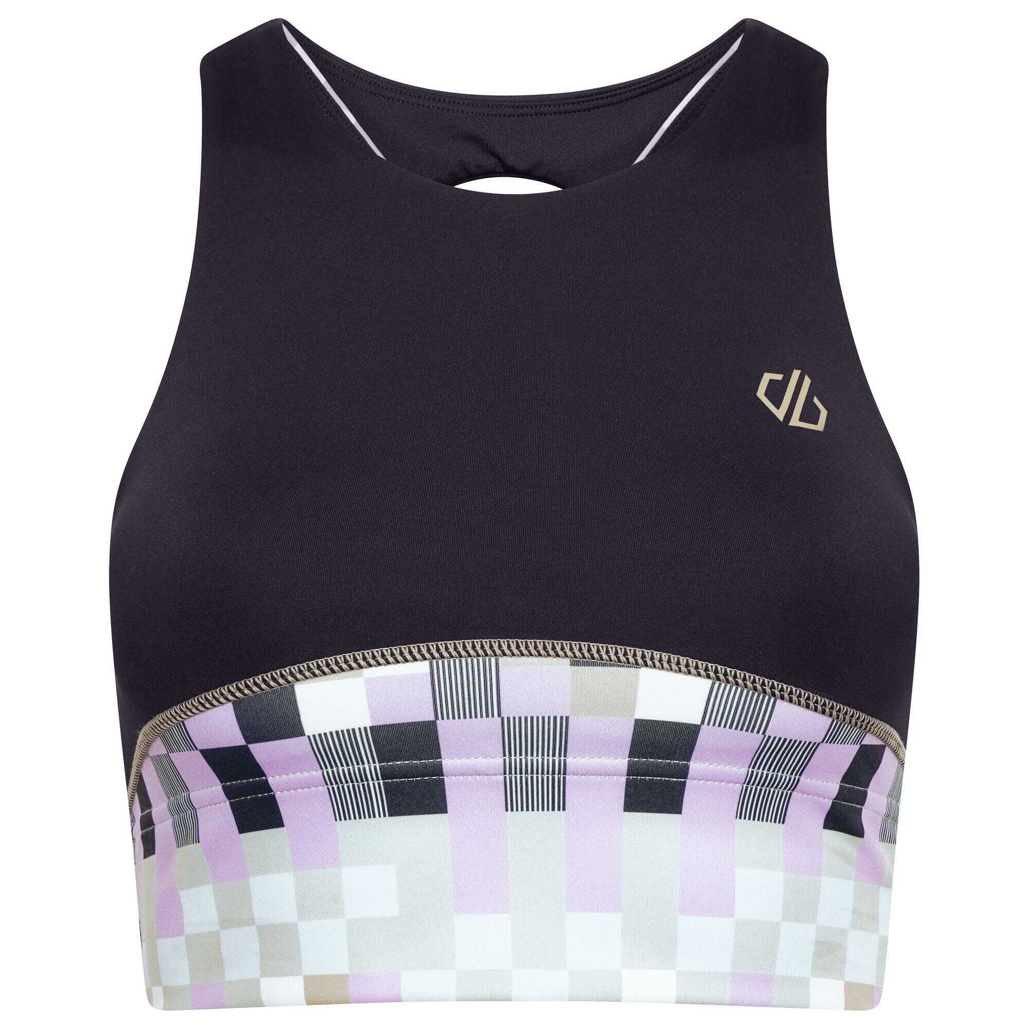 Henry Holland Mingle Womens Gym Sports Bra - Black / Lilac 1/5