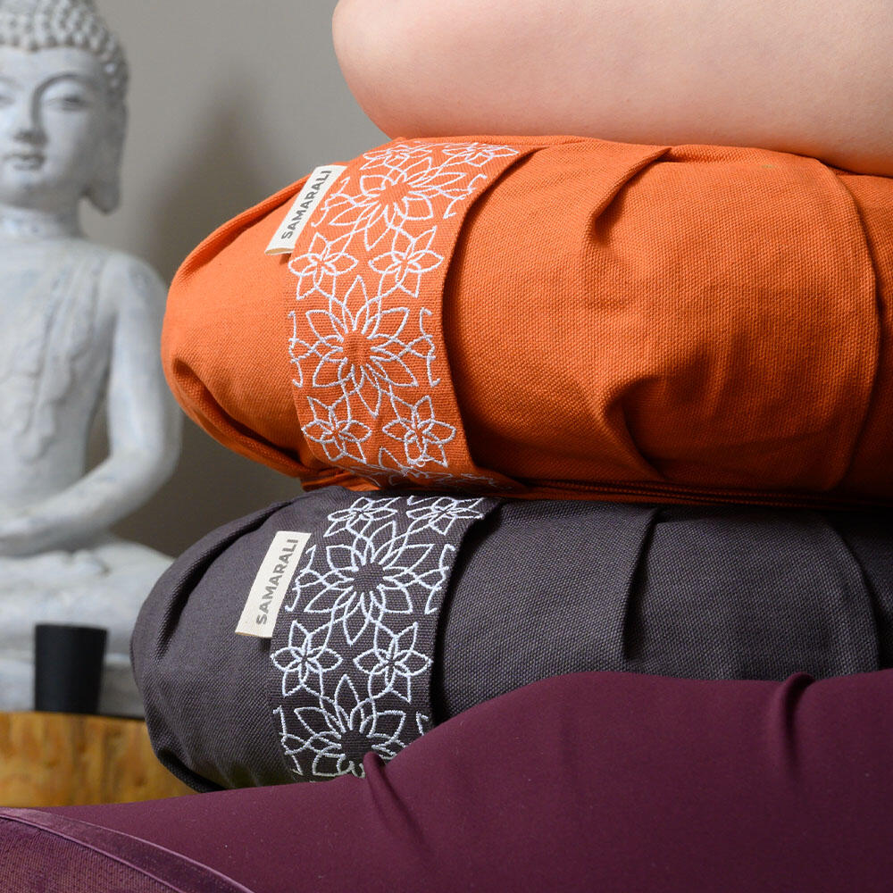 Coussin de Méditation Demi Lune Gris 2/5