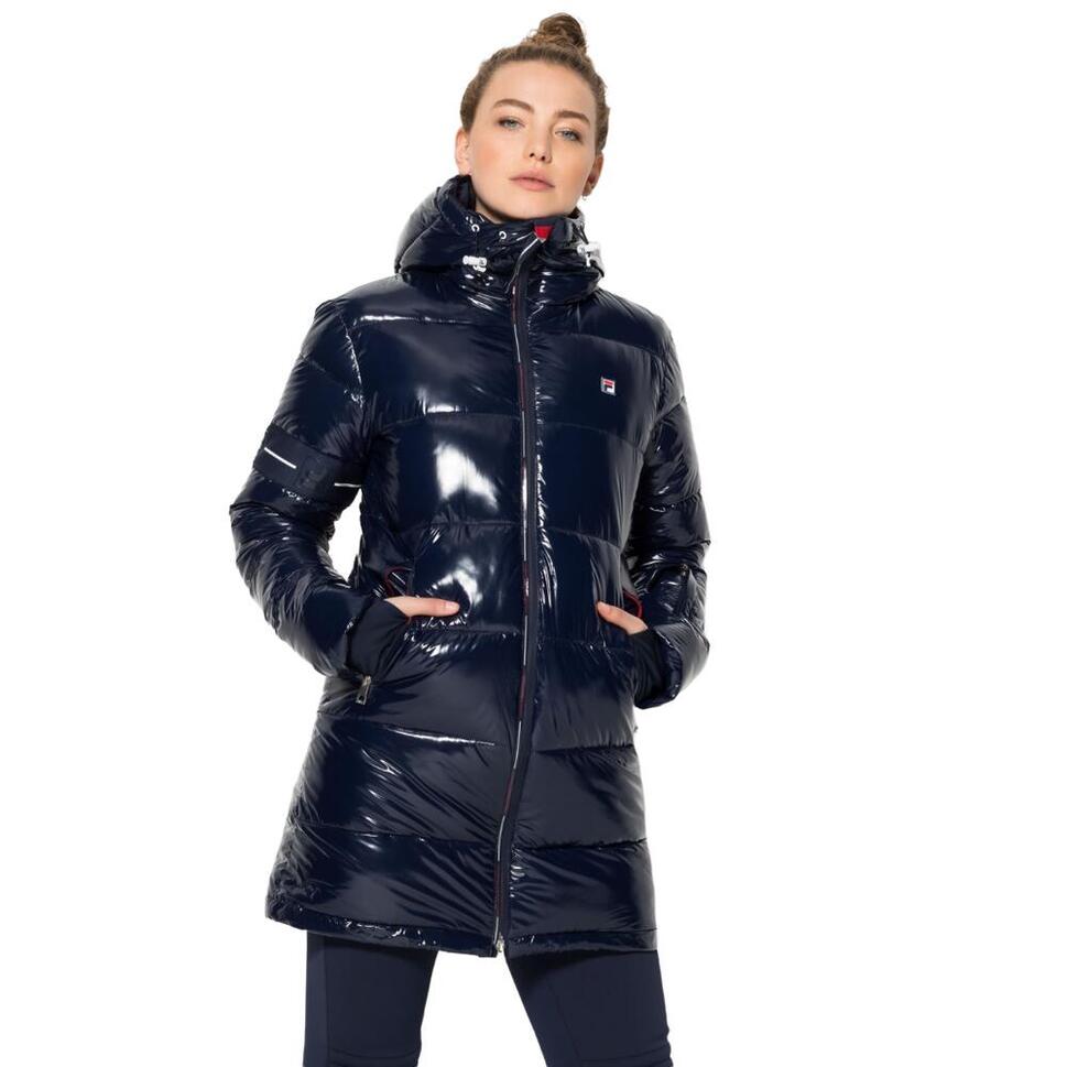 Kurtka narciarska damska Fila Sakura Puffer Coat granatowa