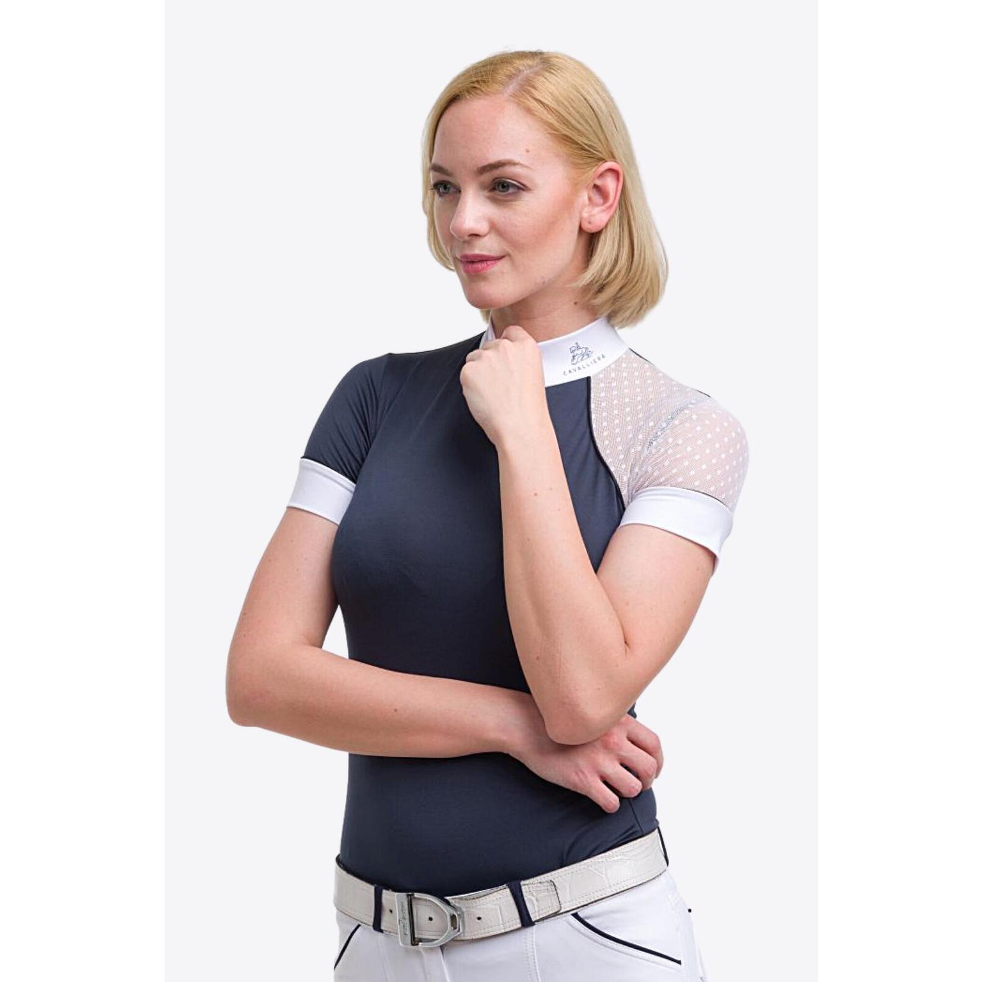 CAVALLIERA Dámská závodní košile Modern Dame s krátkým rukávem