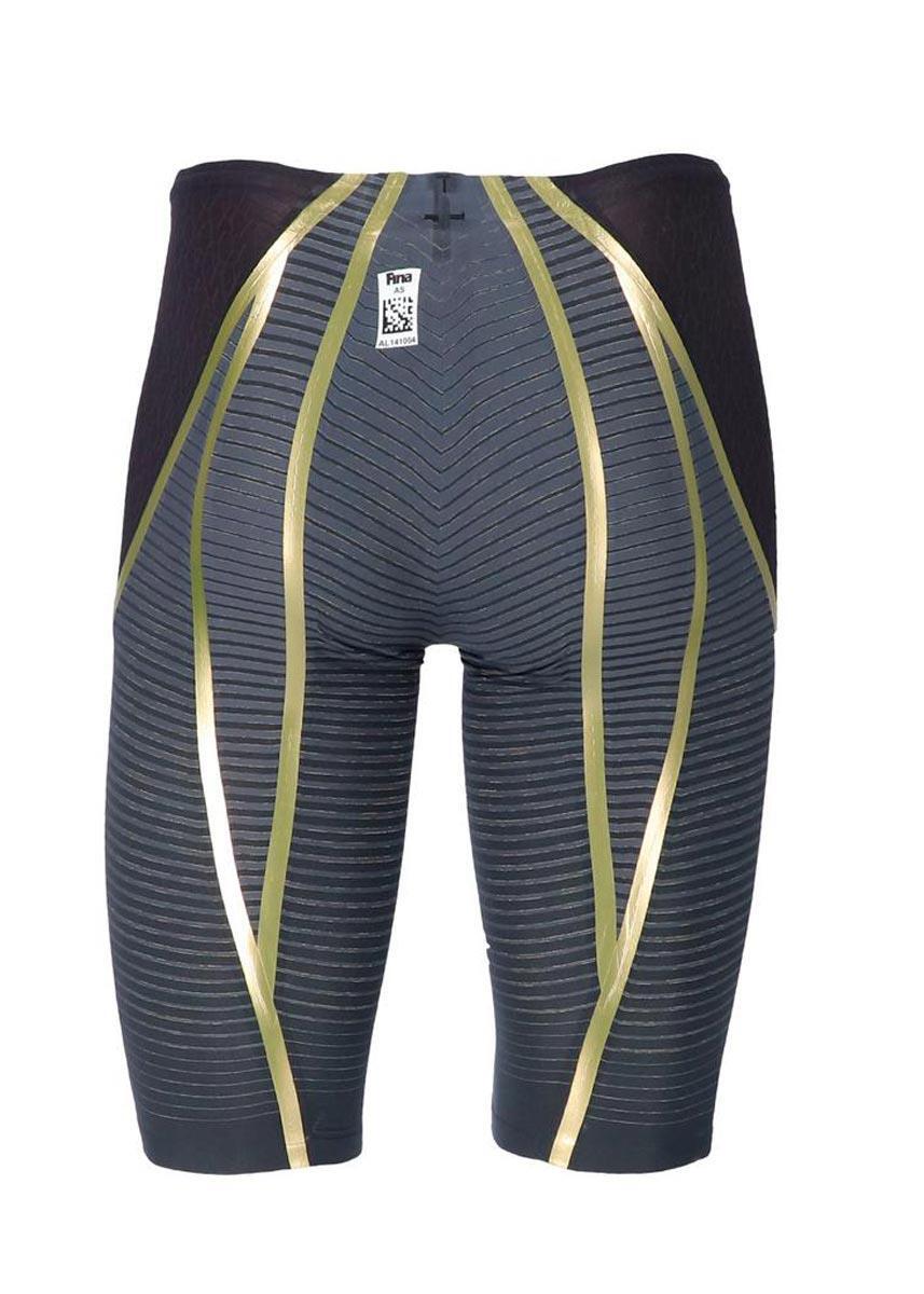 Phelps Men's Matrix High Waist Jammer - Black/ Grey 2/3