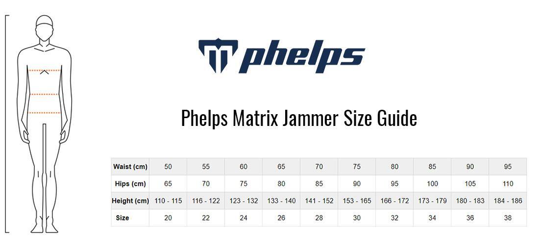 Phelps Men's Matrix Jammer - Black/ White 3/3