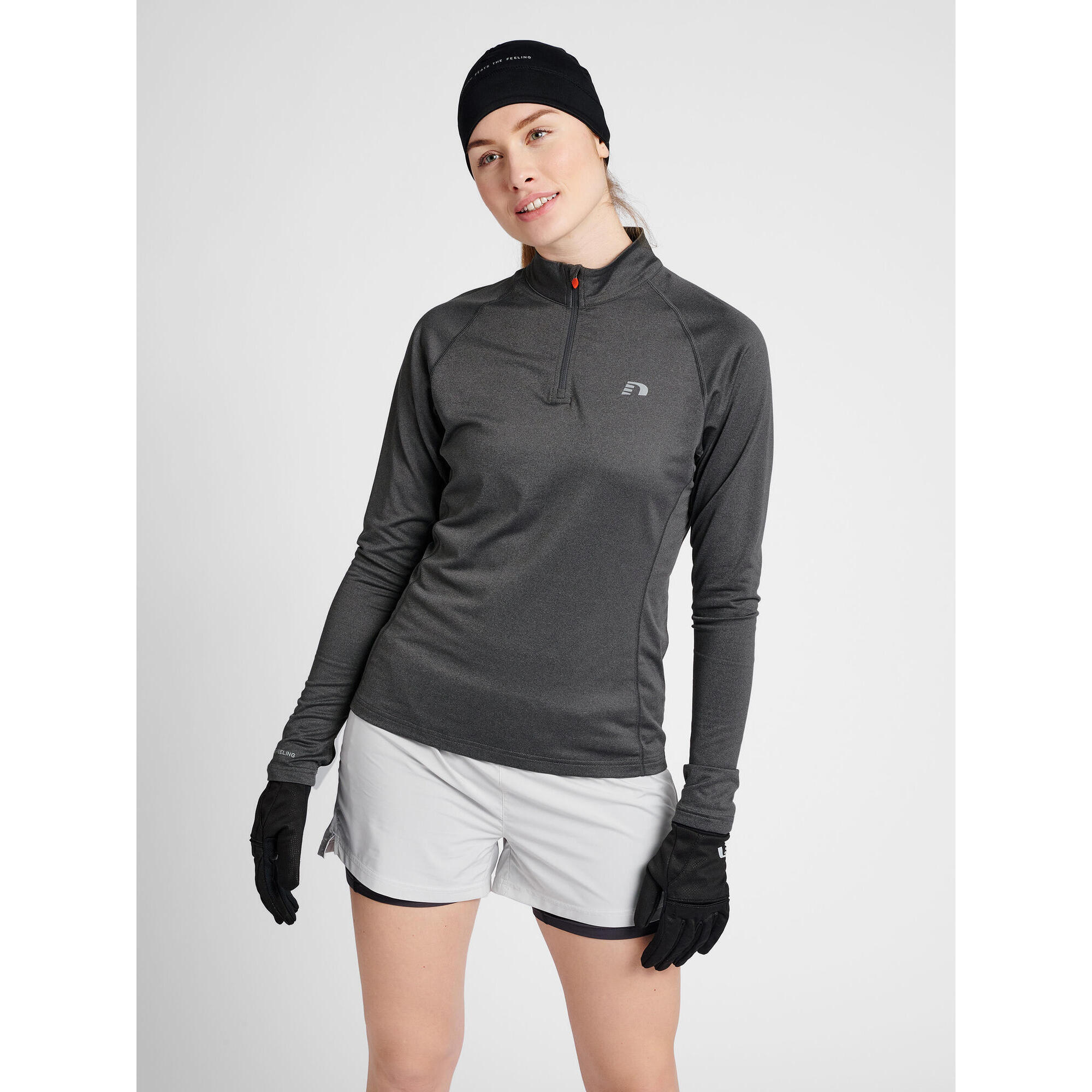Newline - Fermeture Éclair Zip Sweat-shirt Women 1/2 Femme Newline - Maillot Manches Longues - Gris - 36 Xs - Decathlon
