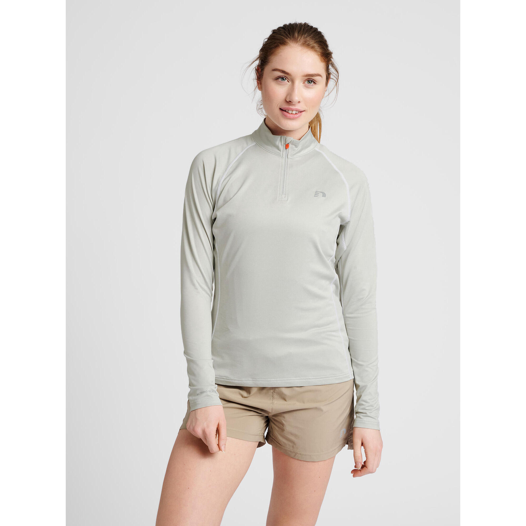 Newline - Fermeture Éclair Zip Sweat-shirt Women 1/2 Femme Newline - Maillot Manches Longues - Bleu|gris - 52 2xl - Decathlon