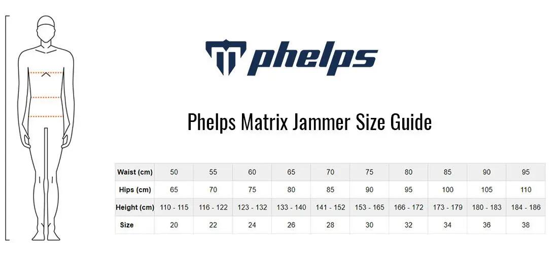 Bañador Phelps Matrix de cintura alta para hombre, negro/gris, talla 20 3/3