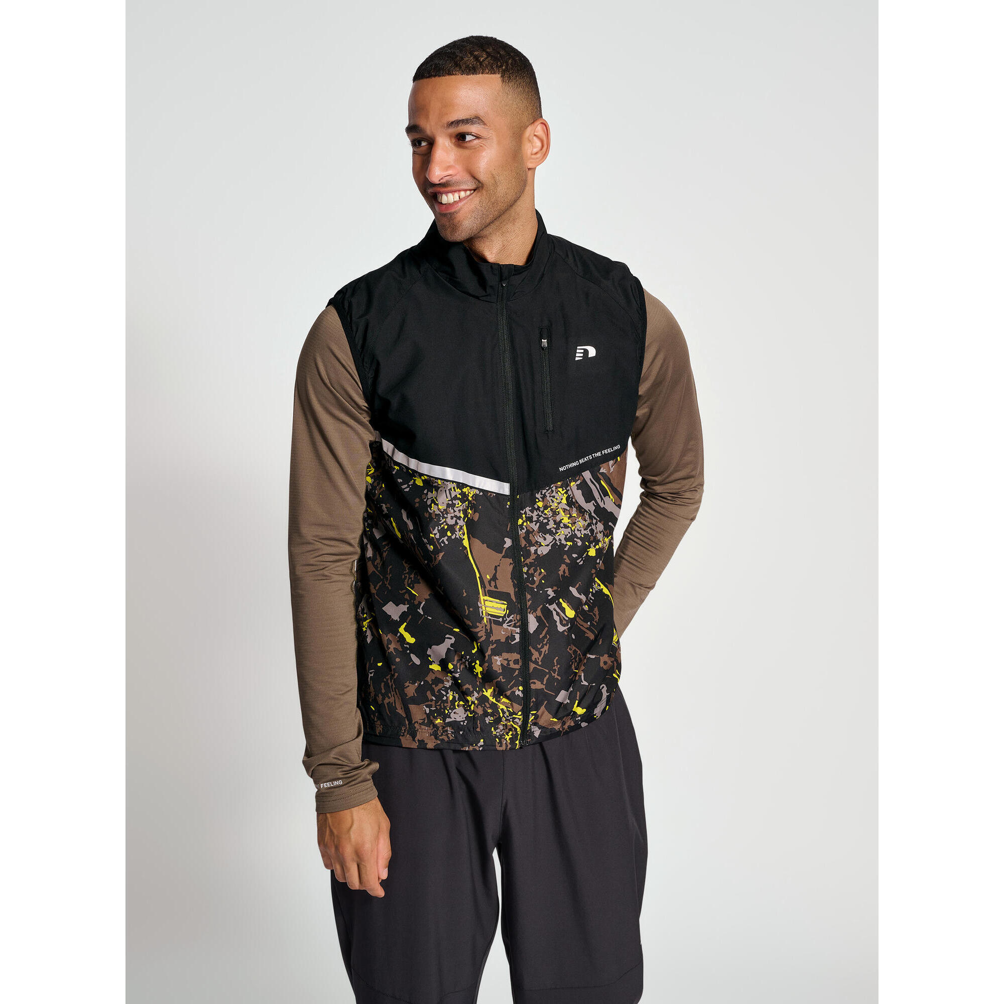 Newline - Fermeture À Cordon Spray Adhérent Nwlgilbert Homme Newline - Gilet Sans Manche - Marron|multicolore - S - Decathlon