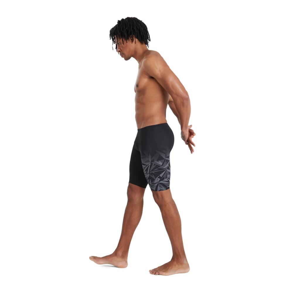 Hyper Boom V-Cut Adult Male Swim Jammer Black/Grey 3/6