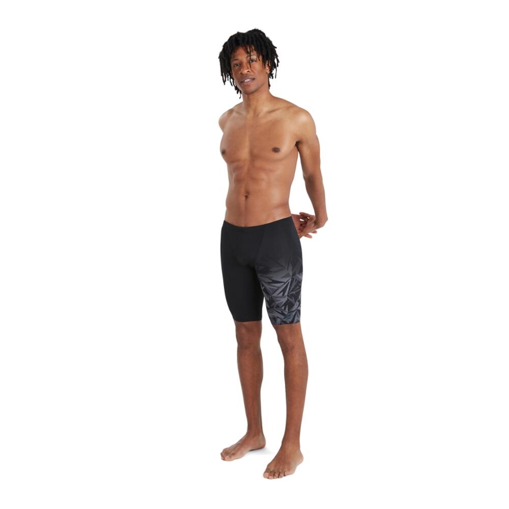 Hyper Boom V-Cut Adult Male Swim Jammer Black/Grey 1/6