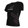 T-shirt manches courtes femme Fitness Running Cardio noir