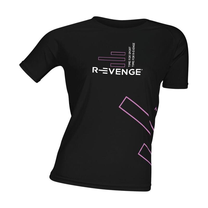 T-shirt a maniche corte donna Fitness Running Cardio nera