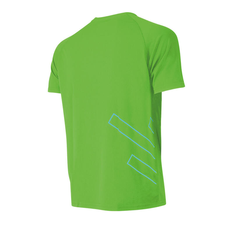 Camiseta de manga corta hombre fitness running cardio verde fluo