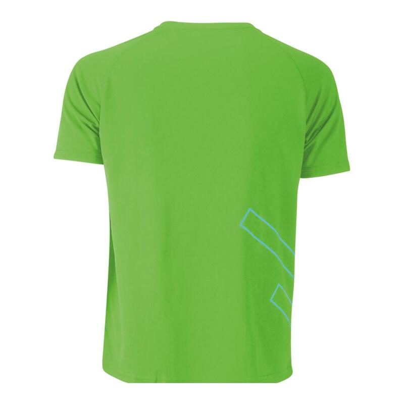 Camiseta de manga corta hombre fitness running cardio verde fluo