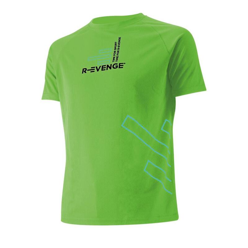 T-shirt a maniche corte uomo Fitness Running Cardio verde fluo