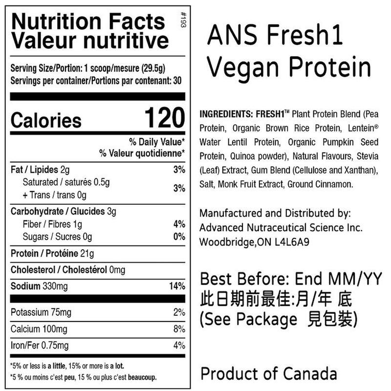Fresh1 Vegan Plant Protein 2lbs (907g) (Vanilla Chai)