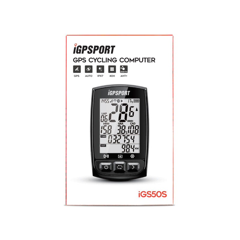 Compteur de vélo GPS iGPSport iGS50S et étui en silicone BH50 - set