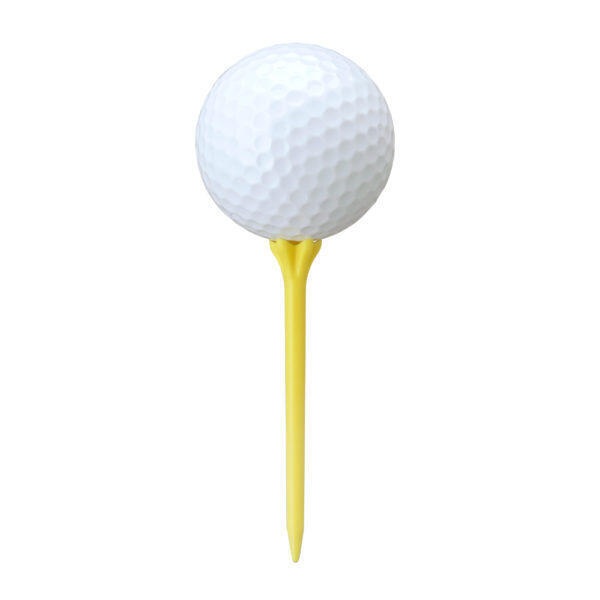 TE-432 零阻力環保高爾夫長球座70mm - 黃色