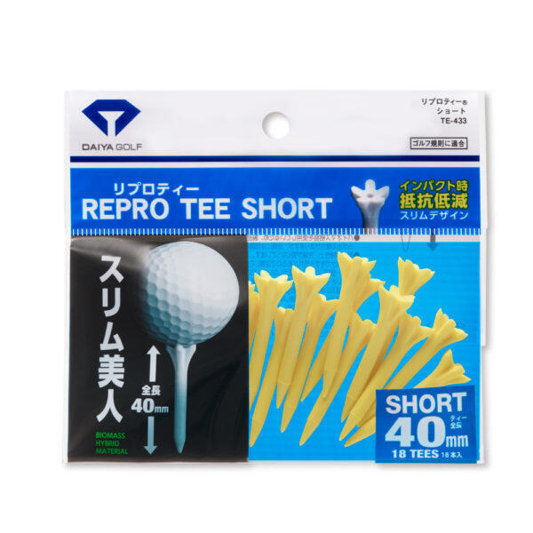 TE-433 REPRO GOLF TEE SHORT 40MM - YELLOW