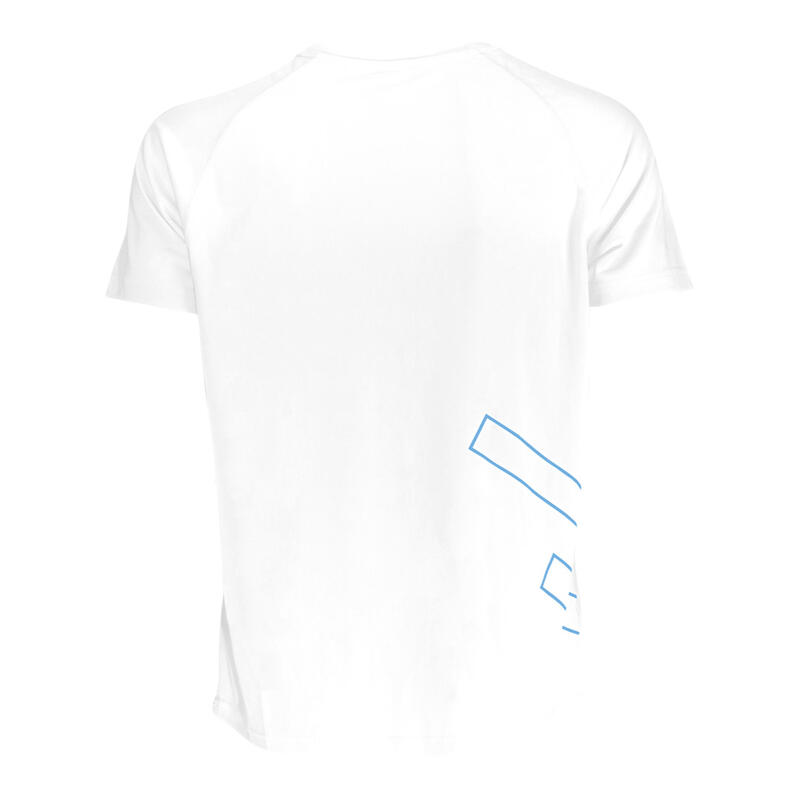 T-shirt de mangas curtas homem Fitness Running Cardio branca