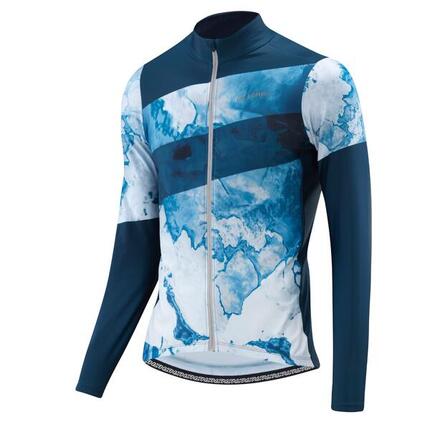 Maillot cycliste manches longues M Bike L/S Jersey Floes - Bleu
