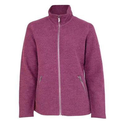 Strickjacke Bella FZ für Damen aus Wolle - Flieder - Rosa