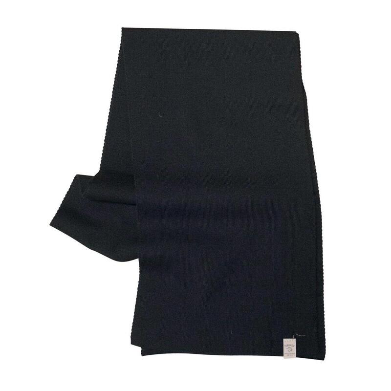 Gebreide sjaal van wol Uni Black - One Size 175x23 - Zwart