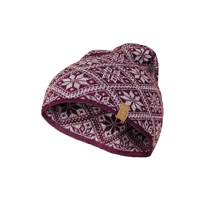 Gebreide muts van wol Freya Red Cabbage - One Size - Rood