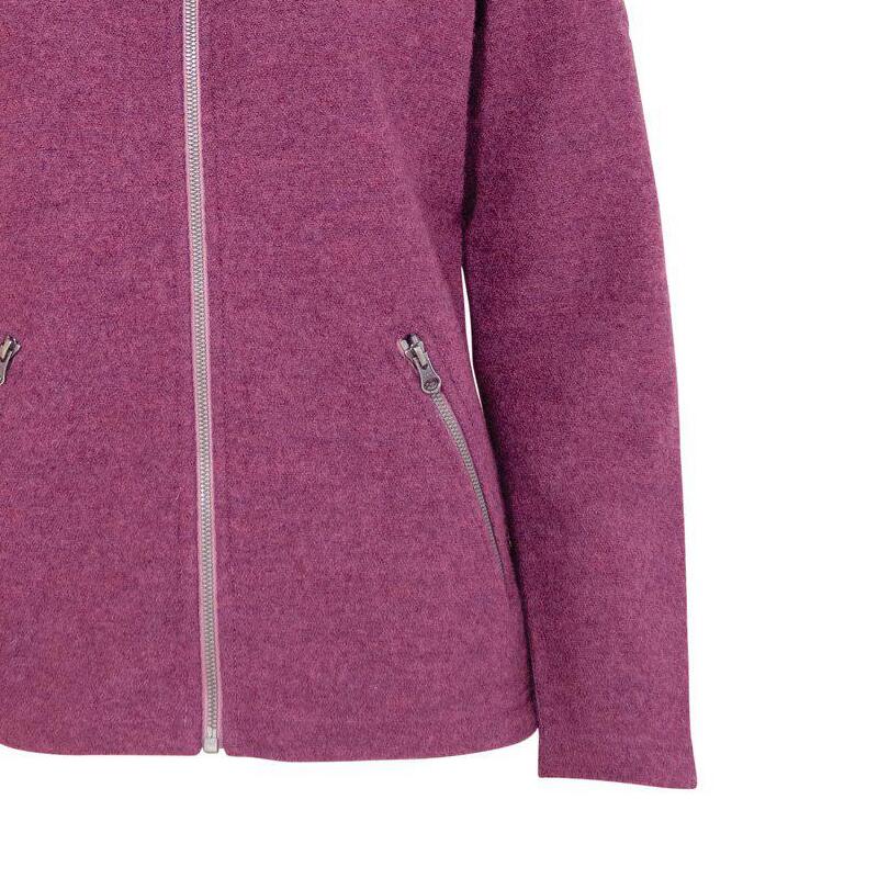 Cardigan en laine Bella FZ pour femme - Lilas - Rose