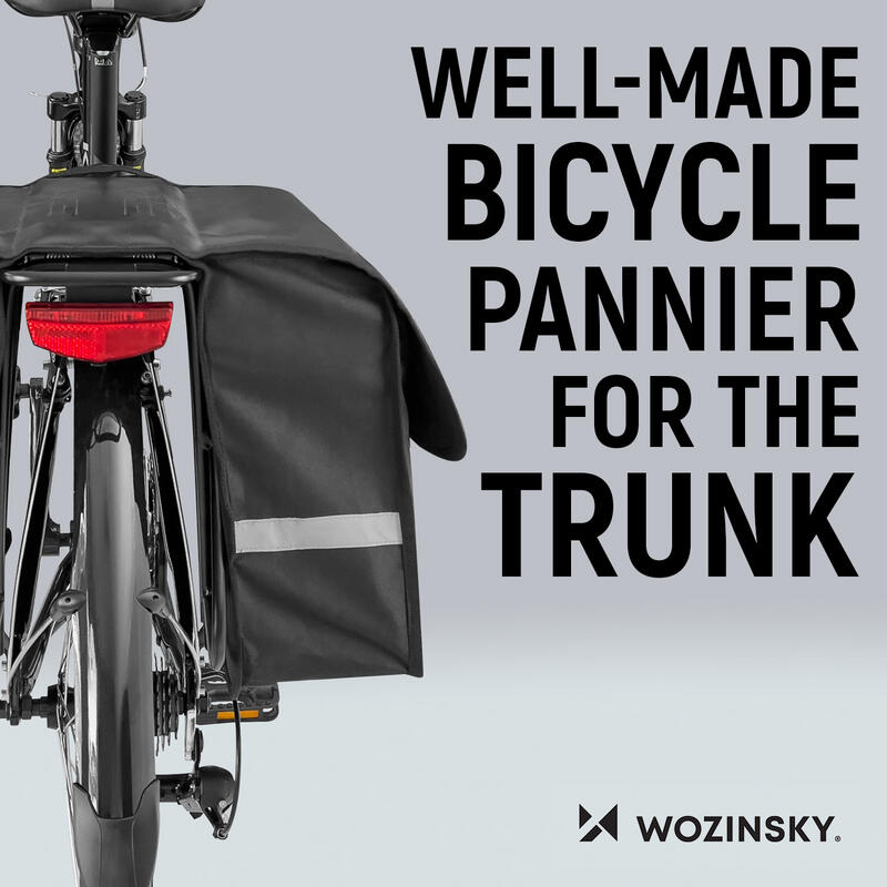 Wozinsky Csomagtartóra szerelhető kerékpártáska 28l, fekete