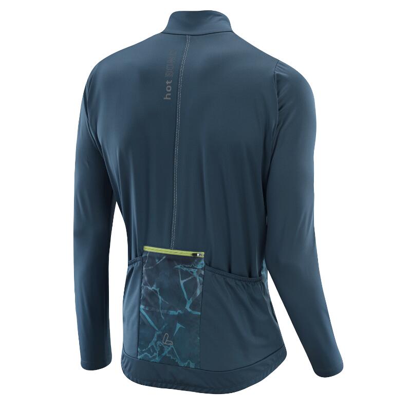 Radtrikot langarm M Bike L/S Jersey Crush Hotbond® RF - Blau