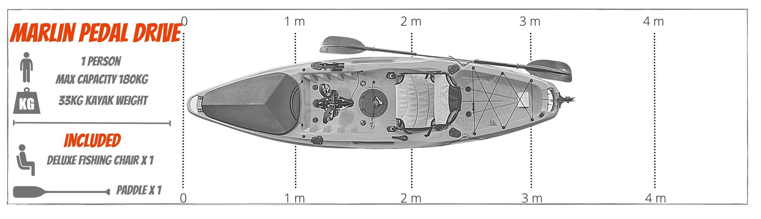 Cambridge kayaks Marlin Pedal Drive Kayak 4/4