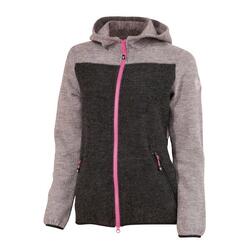 Vest Zoya Hood FZ met capuchon voor dames van wol - Grijs