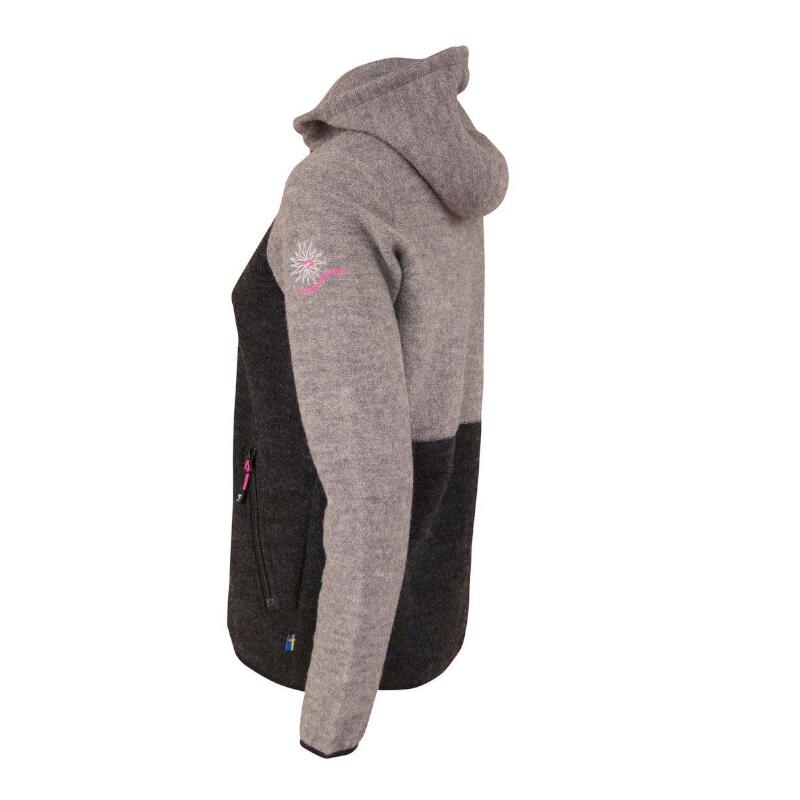 Gilet en laine Zoya Hood FZ pour femme - Gris 2/4