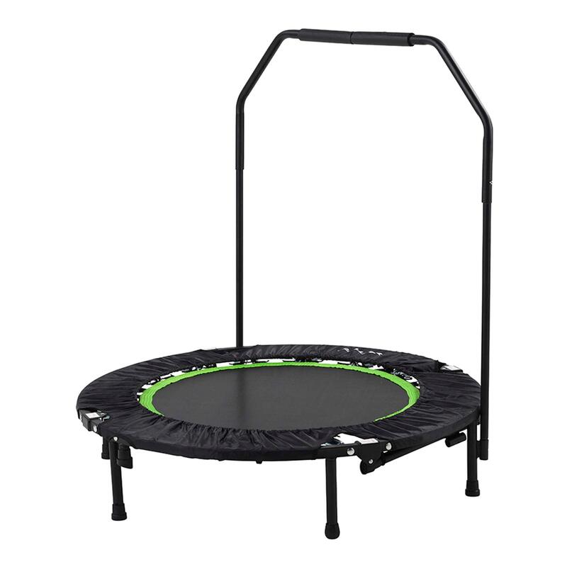 Składana trampolina wewnętrzna fitness z drążkiem Tunturi 115 cm czarna