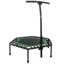 Hexagon Fitness Trampoline - Verstelbare handgreep - 100 cm springoppervlak