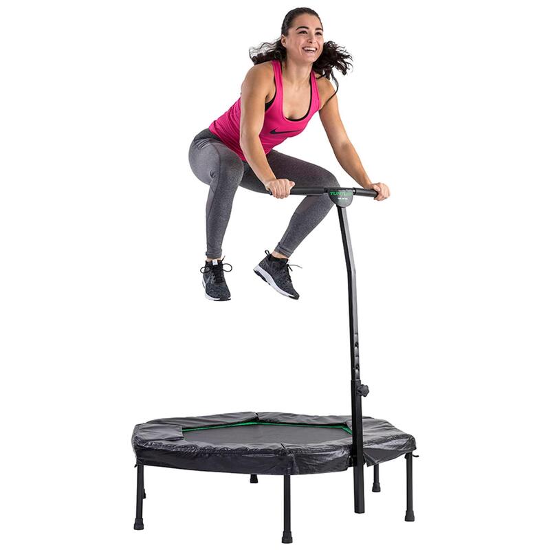 Tunturi Hexagon Fitness Trampolin mit Verstellbarem und Abnehmbarem Handgriff