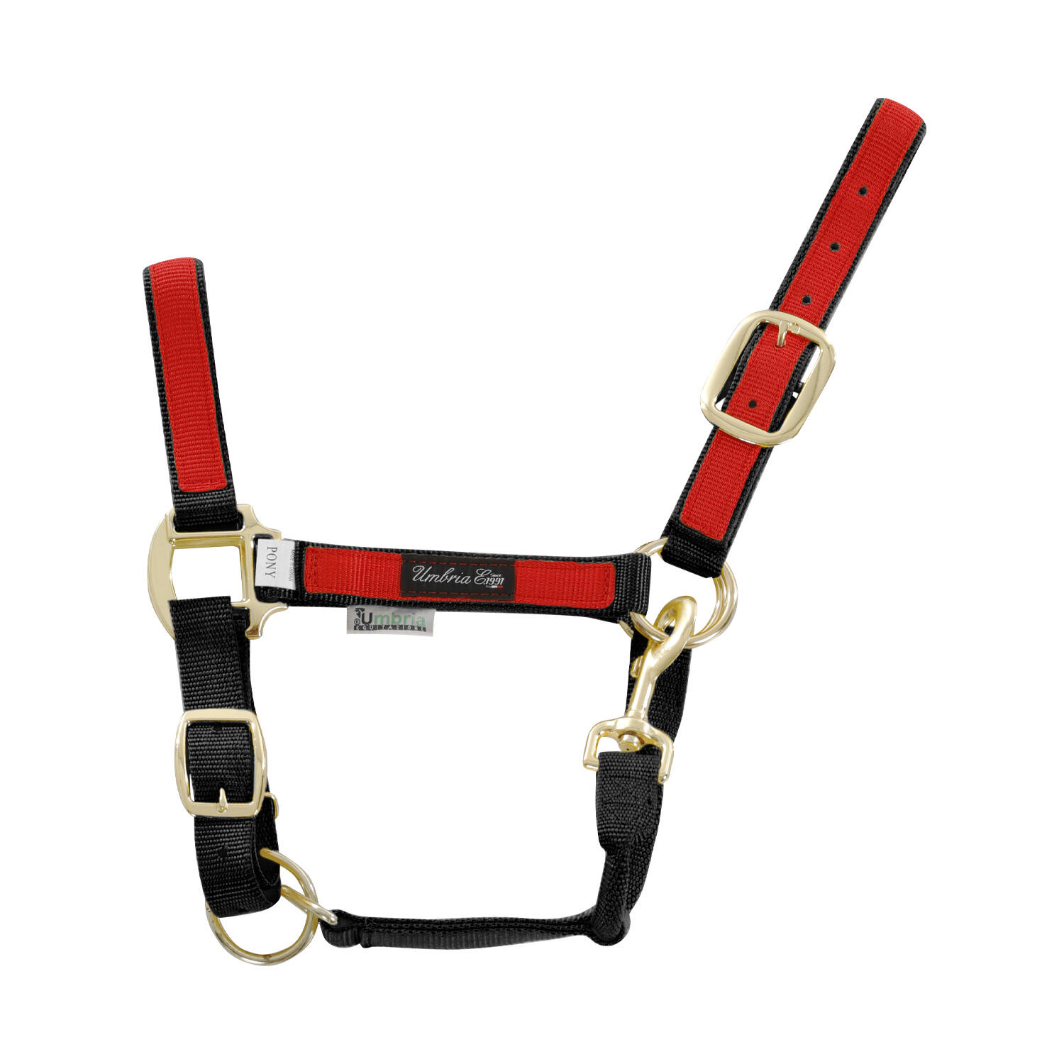 UMBRIA EQUITAZIONE Nylon halter met gekleurde insert