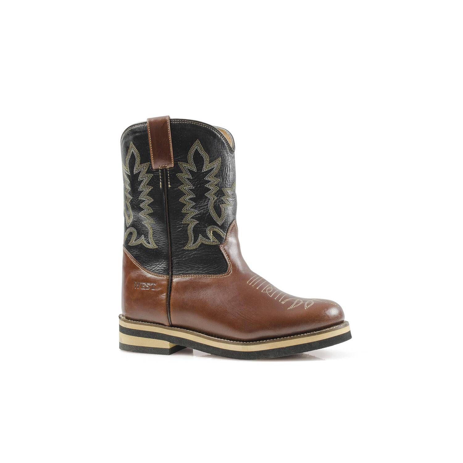 Pro-tech - Bottes Western Enfant Modèle Roping - Bottes D'Équitation - Marron - 34 - Decathlon