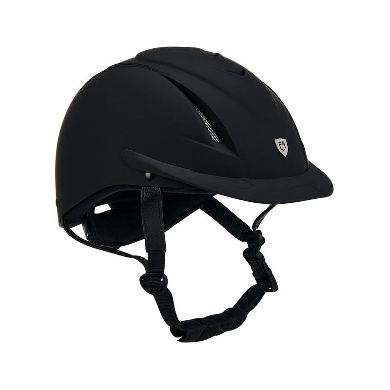 CASQUE D'ÉQUITATION BOMBE CAVALIER VELOURS NOIR T52 (6 3/8