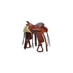 Pony Western Saddle Silver Wire Model