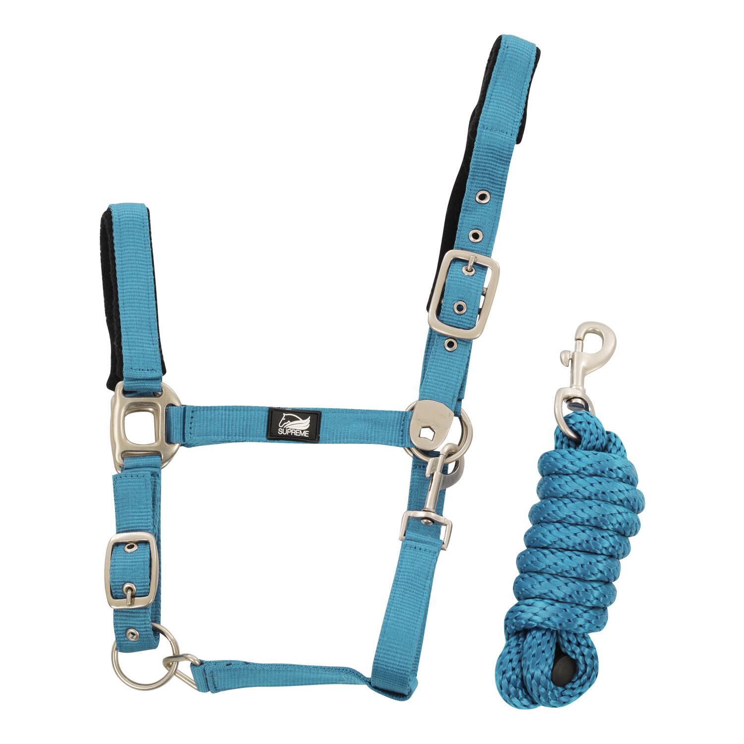 SUPREME Nylon halter met gevlochten loodkabel