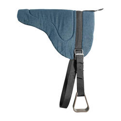 Tapis de monte à cru avec étriers et sangle