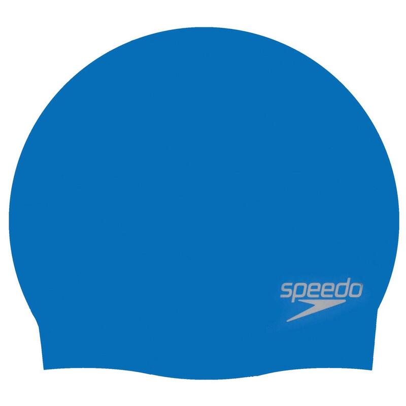 Speedo Bonnet en Silicone Moulé Bleu Néon