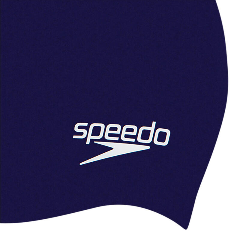 Speedo Gevormde Siliconen Cap Junior Marineblauw